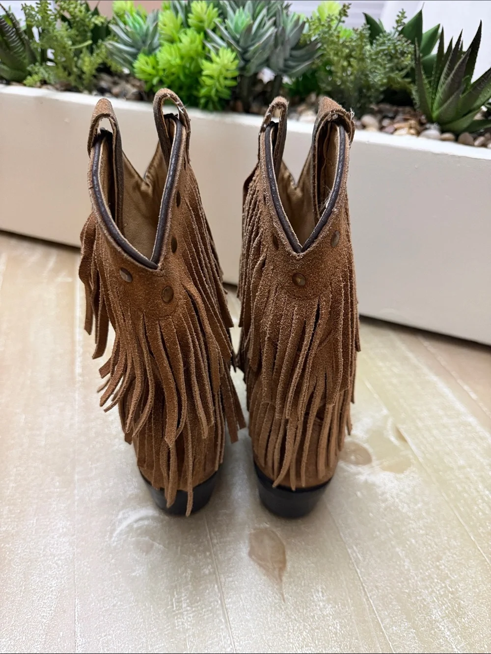 Smoky Mountain Boots Size 13.5 Girls Fringe Suede Western Boots
